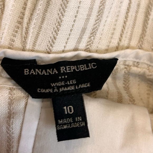 Banana Republic Women's Linen Blend Paperbag Wide Leg Pant- Size 10 - Picture 10 of 11